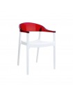 Доступные цвета: кресло Siesta Carmen: WHITE RED TRANSPARENT